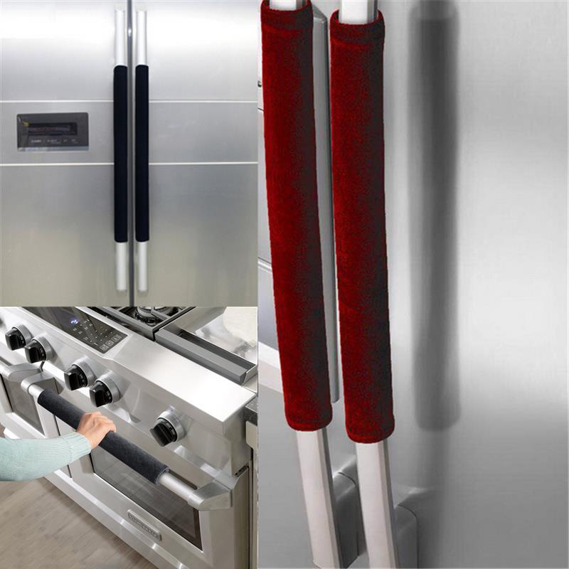 Kitchen Appliances Red Knobs - 2 sztuk/zestaw pokrywa klamki drzwi lodówki
