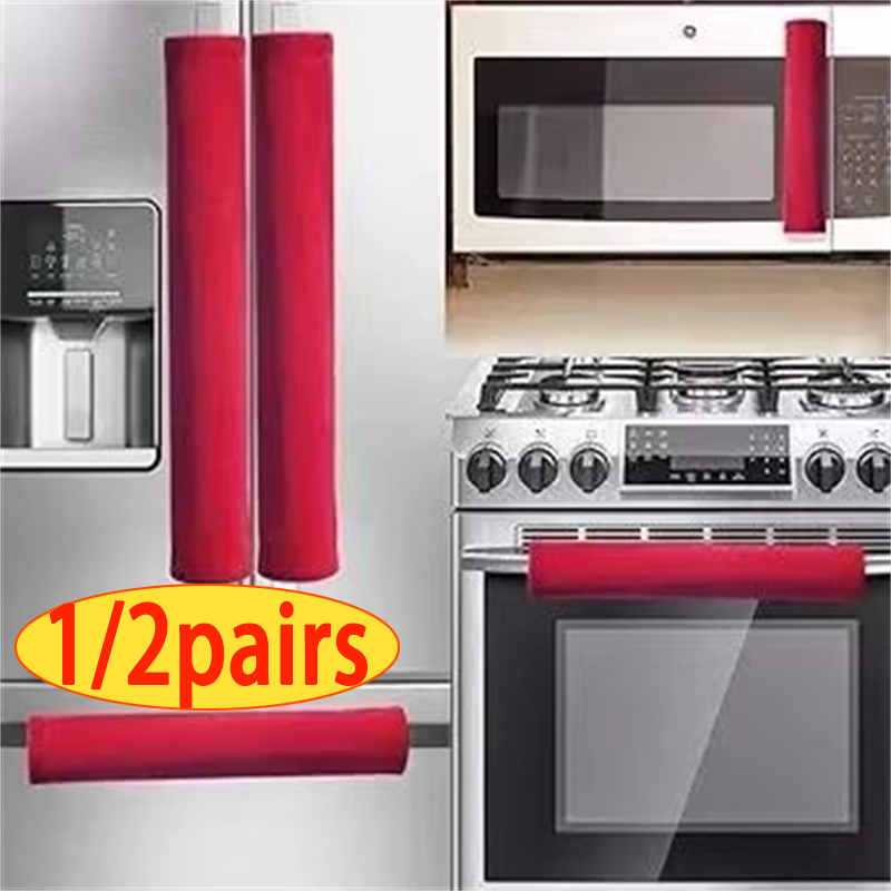 2 szt./zestaw Osłony na klamki – Kitchen Appliances Red Knobs recenzja i cena